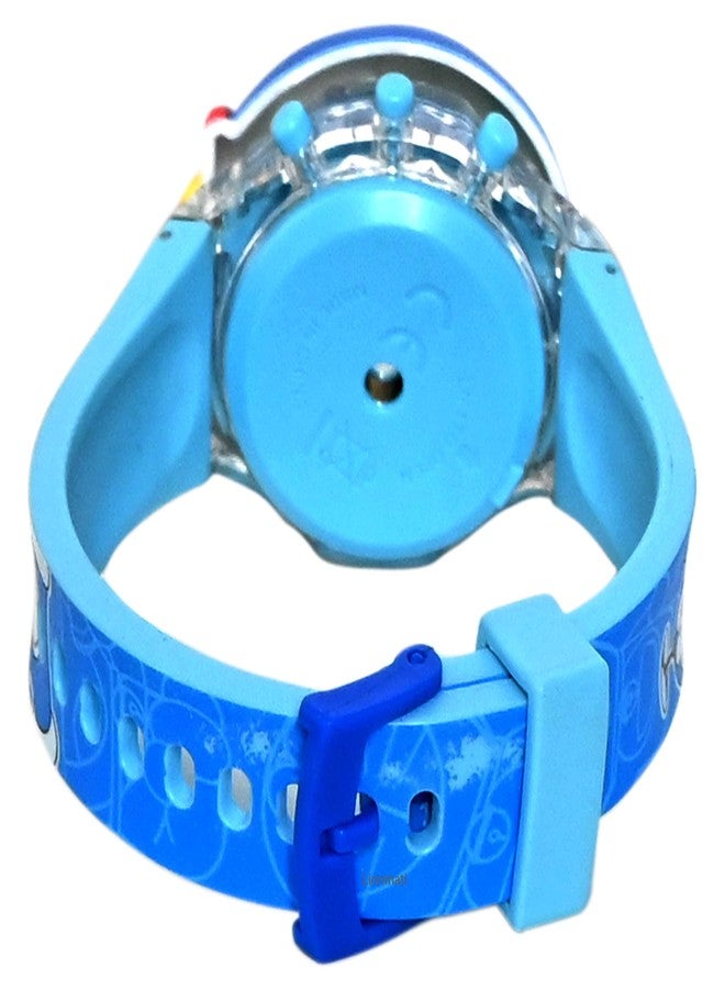 SHASHIKIRAN 3D Action Figure Face Based Toy Design Digital Glowing Watch with Disco Music and Blinking Lights for Kids | for Boys Girls- Good Birthday Return Gift (Doremon) - Image 2